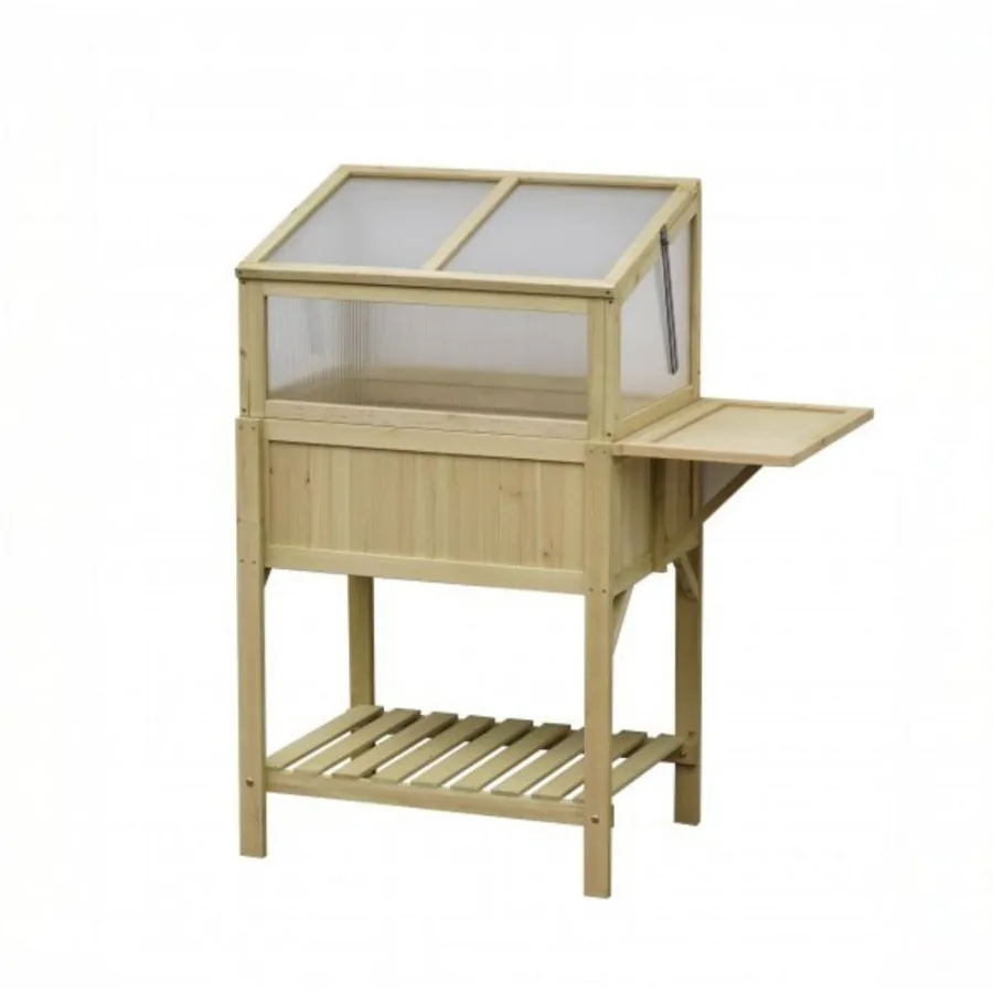 Miniväxthus med träram, 102 × 50 × 120 cm