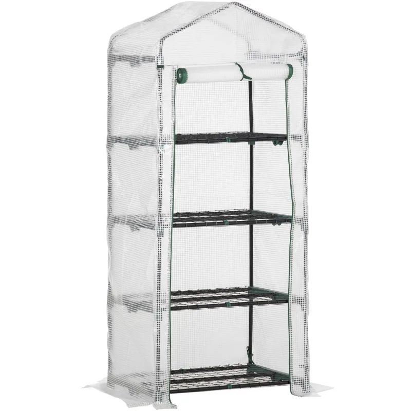 Hyllväxthus 70 × 50 × 160 cm med PE-plast